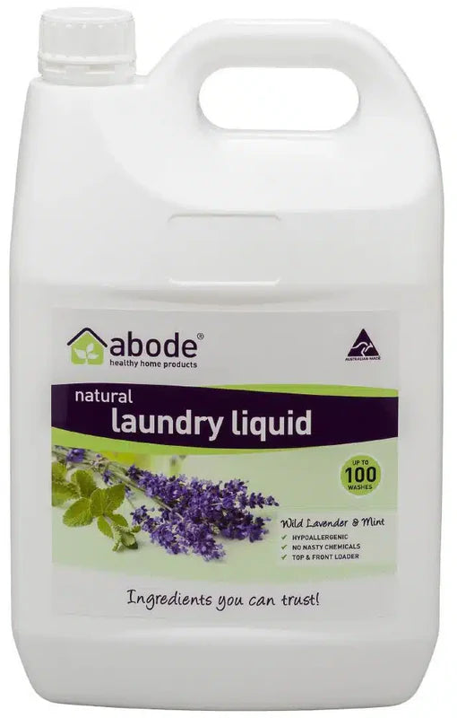 Abode Natural Laundry Liquid Wild Lavender & Mint 4L