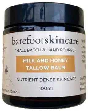 Barefoot Skincare Tallow Balm Milk & Honey 100ml