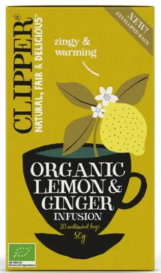 Clipper Organic Refreshing Infusion - Lemon & Ginger 20 Teabags