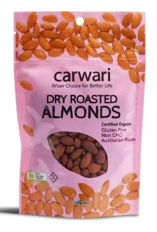 Carwari Organic Almonds Dry Roasted 150g