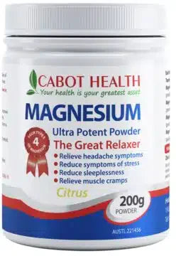 Cabot Health Magnesium Ultra Potent Citrus 465g