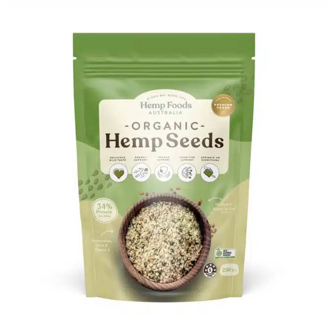 Hemp Foods Australia Hemp Seeds Hulled Organic 250g