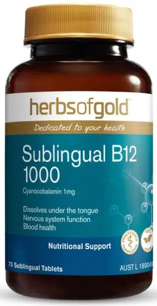 Herbs of Gold Sublingual B12 1000 75t