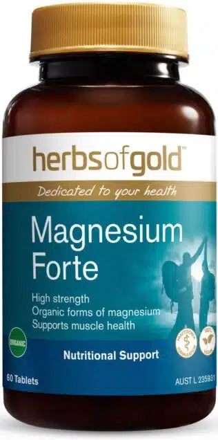 Herbs of Gold Magnesium Forte Organic 60t