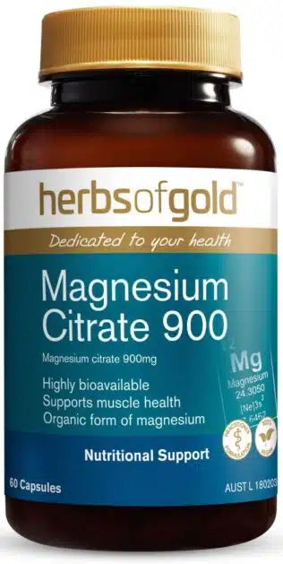 Herbs of Gold Magnesium Citrate 900 60c