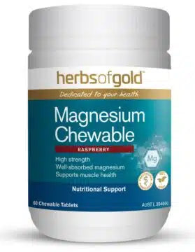 Herbs of Gold Magnesium Chewable Raspberry 60t