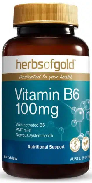 Herbs of Gold Vitamin B6 100mg 60t