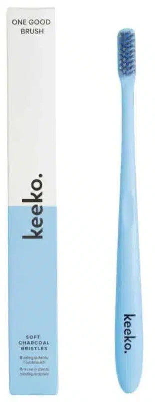 Keeko Toothbrush Blue Biodegradable 1Pk