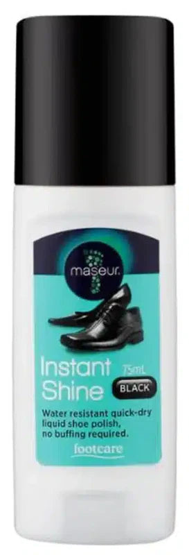 Maseur Footcare Shoe Polish Instant Shine Black 75ml