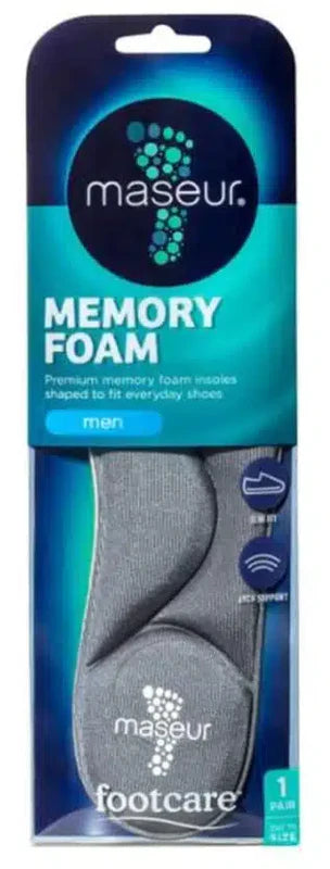 Maseur Footcare Insole Memory Foam Mens