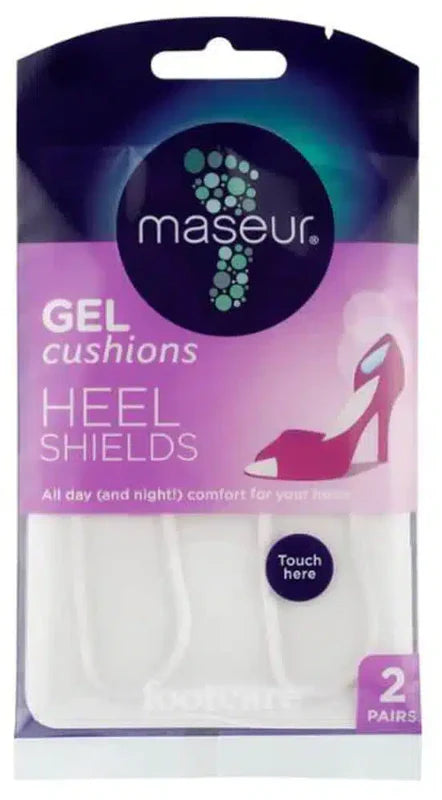 Maseur Footcare Cushion Gel Heel Shields Twin Pk