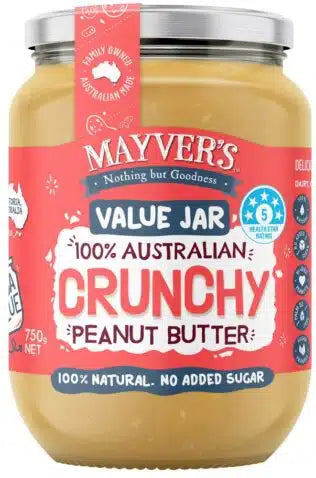 Mayvers Peanut Butter Crunchy G/F 750g