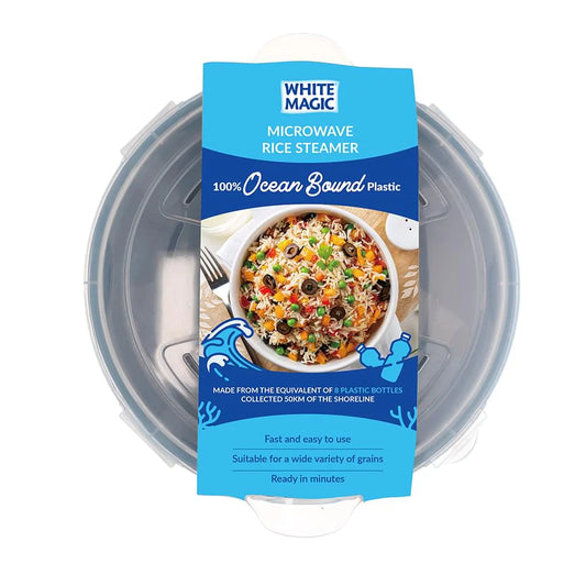 White Magic Ocean Microwave Rice Steamer