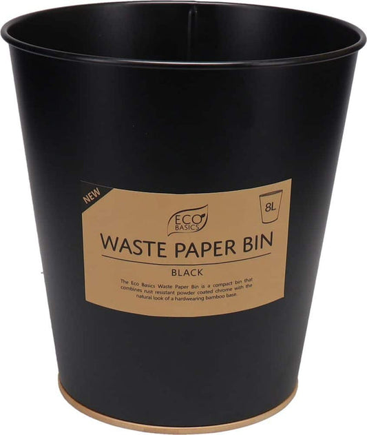 Eco Basics Waste Paper Bin 5L – Black