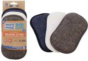 White Magic Eco Cloth Washing Up Pad 3Pack Hampton