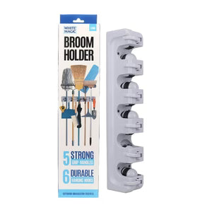 White Magic Broom Holder Large