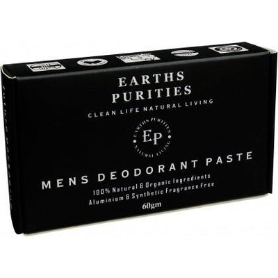 Earths Purities Mens Natural Deodorant Paste with Applicator 60g - The O.G Me