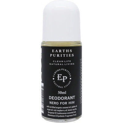 Earths Purities Mens Natural Nero for Him Liquid Roll On Deodorant 50ml - The O.G Me