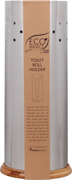 Eco Basics Toilet Roll Holder - Stainless Steel - The O.G Me