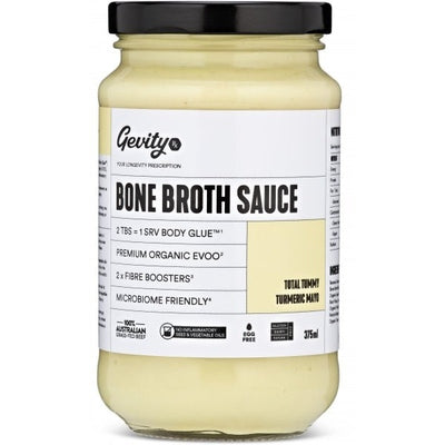 Gevity Rx Bone Broth Sauce Total Tummy Turmeric Mayo G/F 375ml - The O.G Me