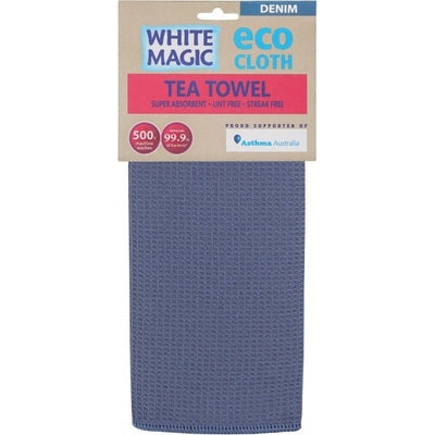 White Magic Tea Towel Single Denim - The O.G Me